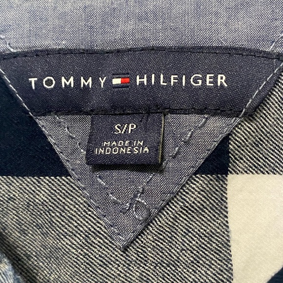 Tommy Hilfiger Navy Buffalo Plaid Shirt - Picture 3 of 6